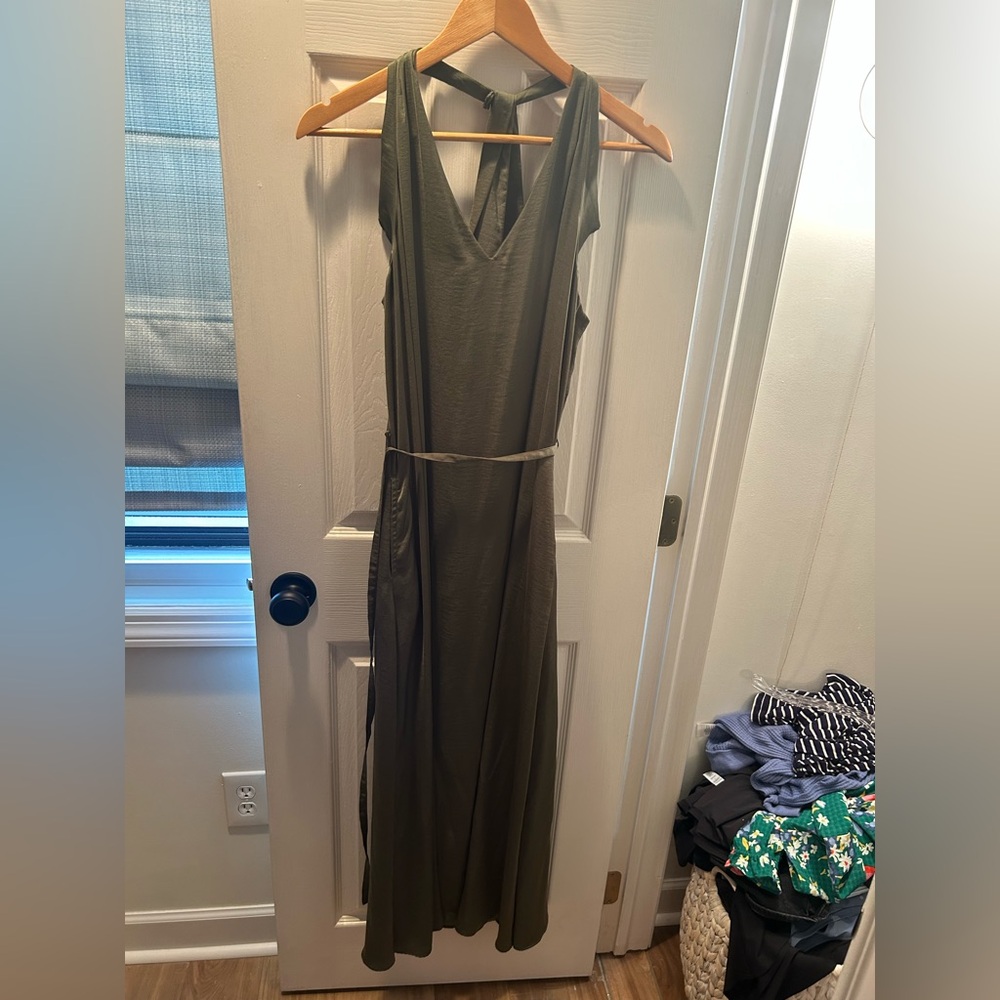 Banana Republic Olive Green Sleeveless Dress